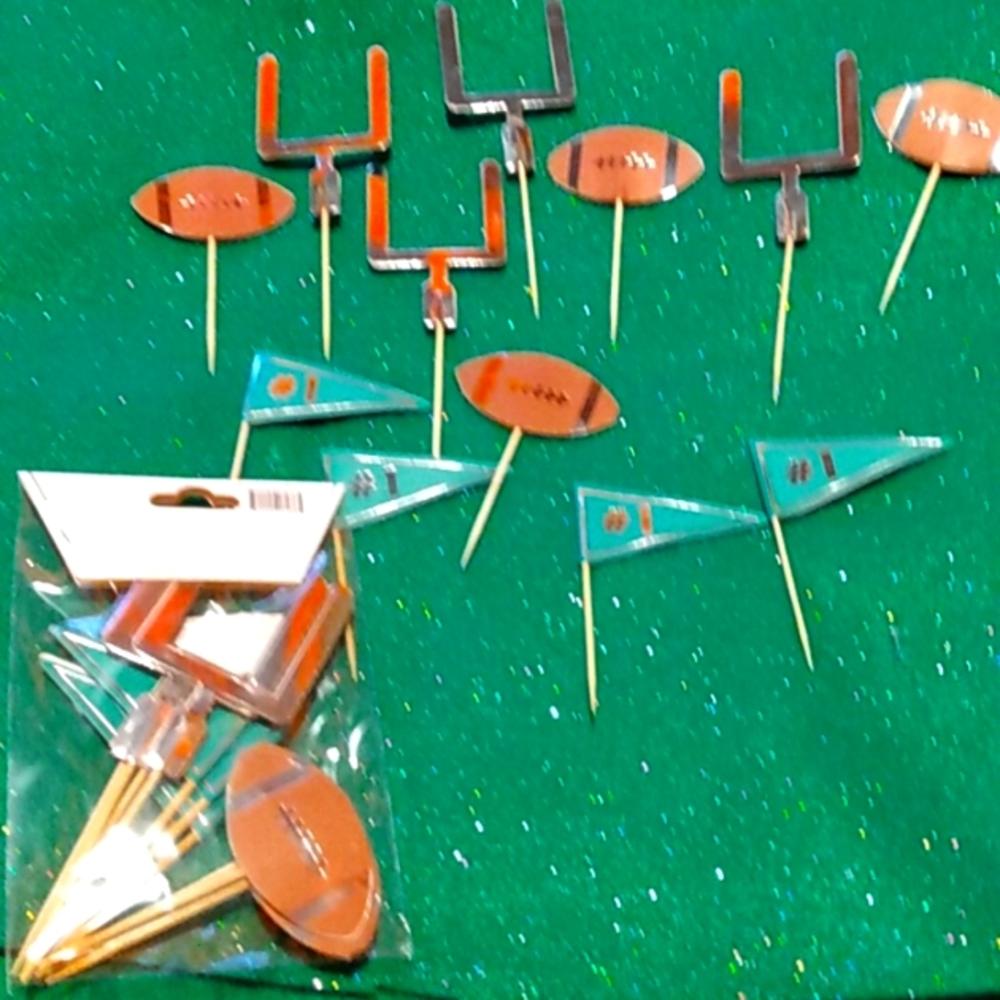 Football party tooth picks . For your Superbowl party.  Get five bags.